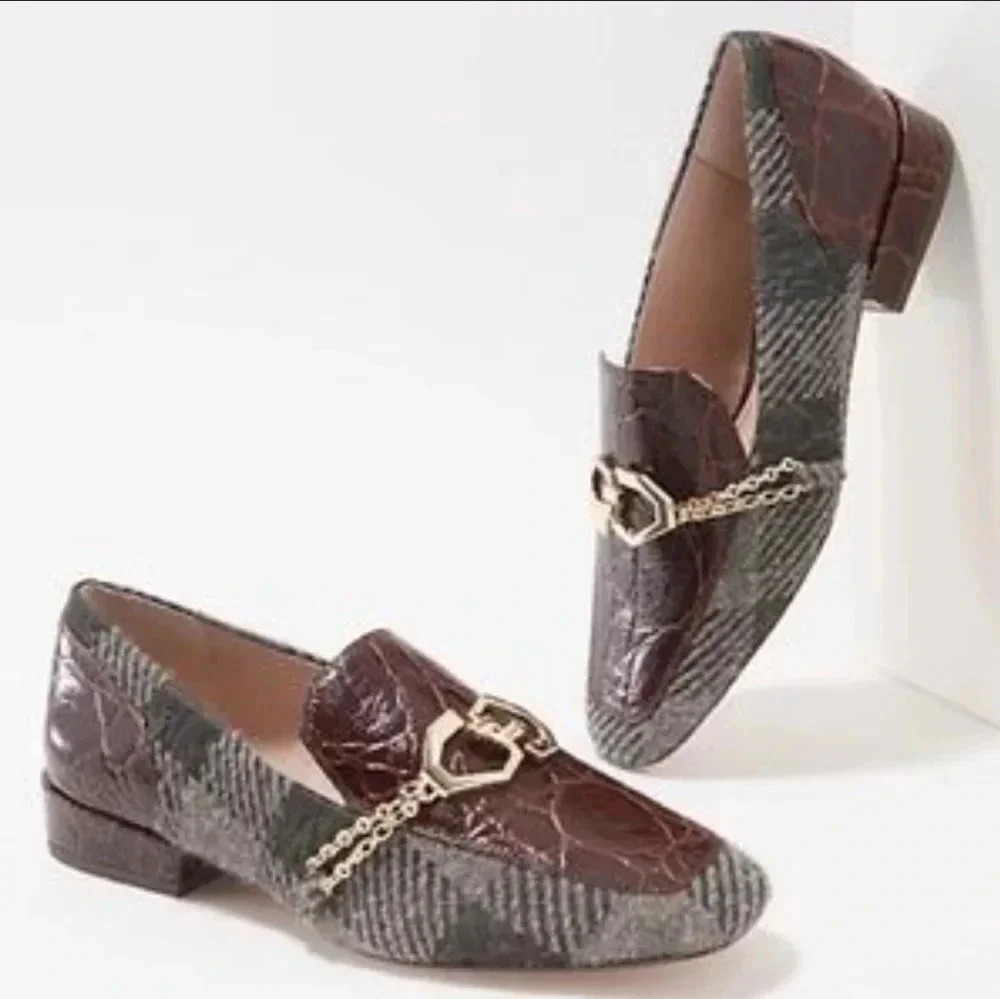 Louise et Cie Brown and Green Loafers
